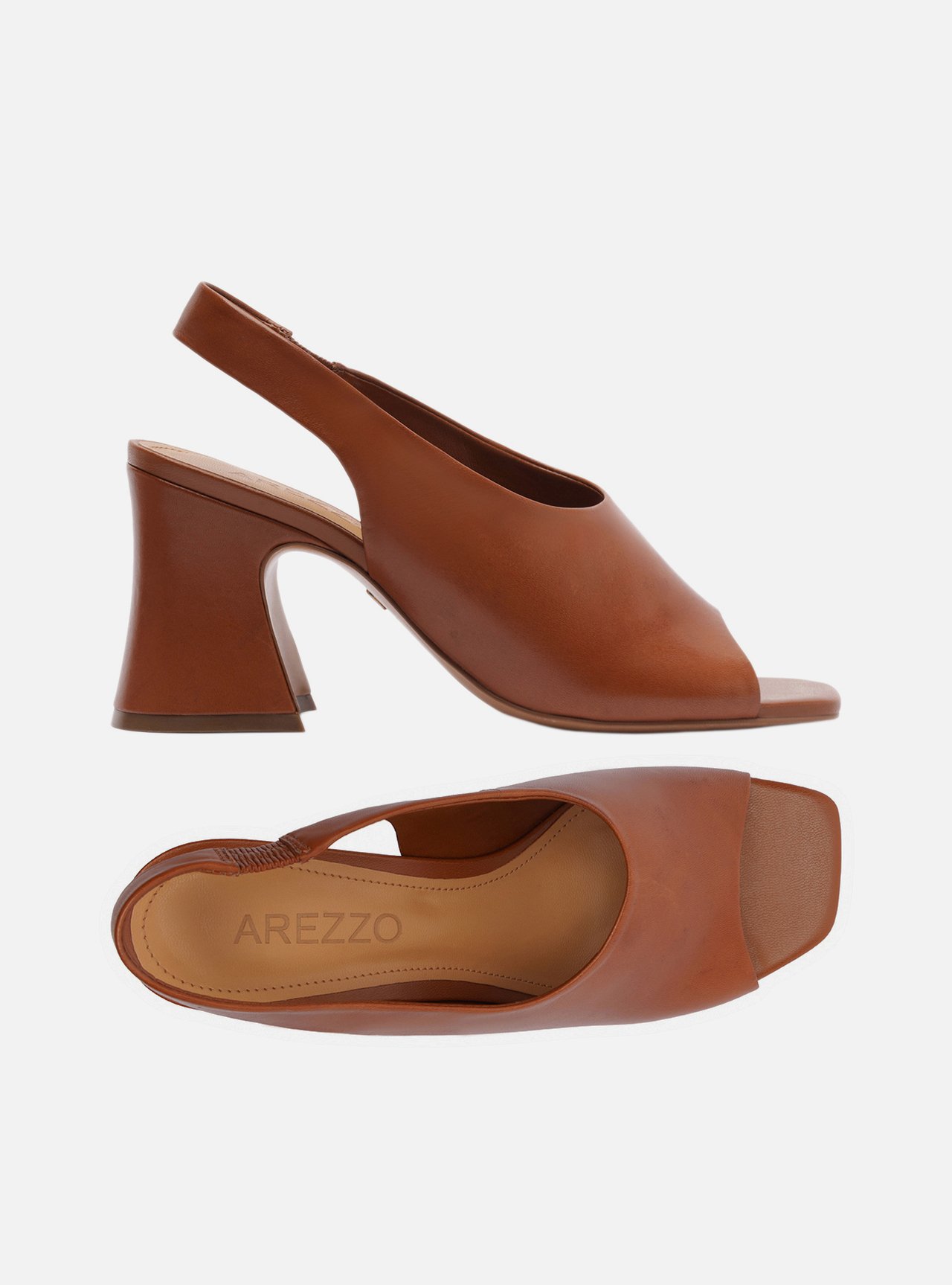 Sandal Boot Marrom Couro Salto Bloco Tira — foto 5