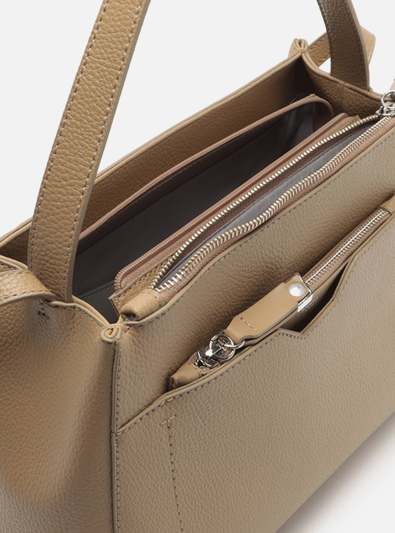 Bolsa Tote Cinza Emilly Grande Pouch — foto 4