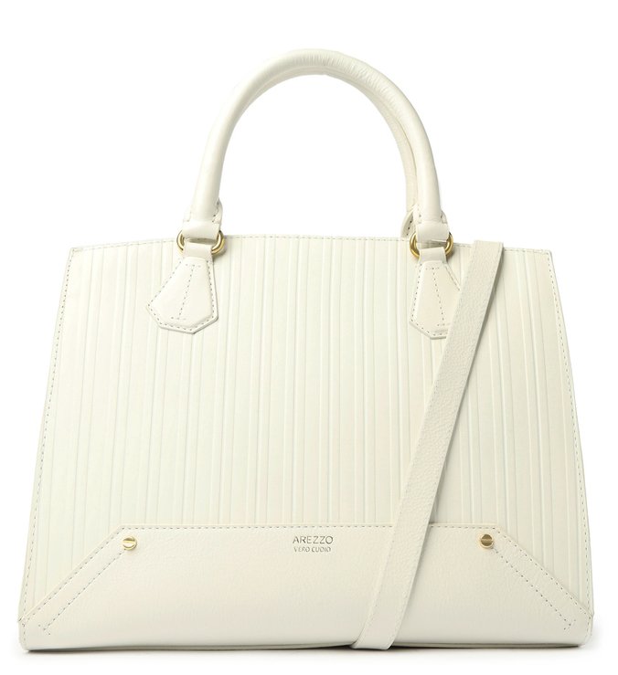 Bolsa Tote Branca Couro Claire Grande