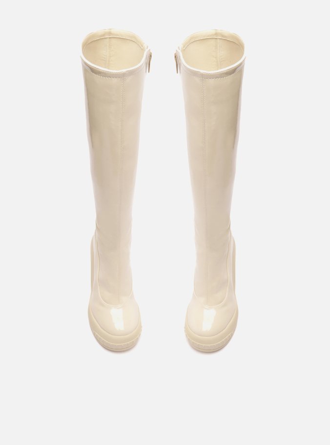 Bota Nude Verniz Cano Longo Felipa