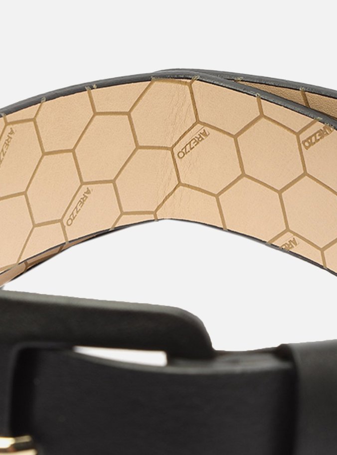 Cinto Preto Couro Mika Fivela