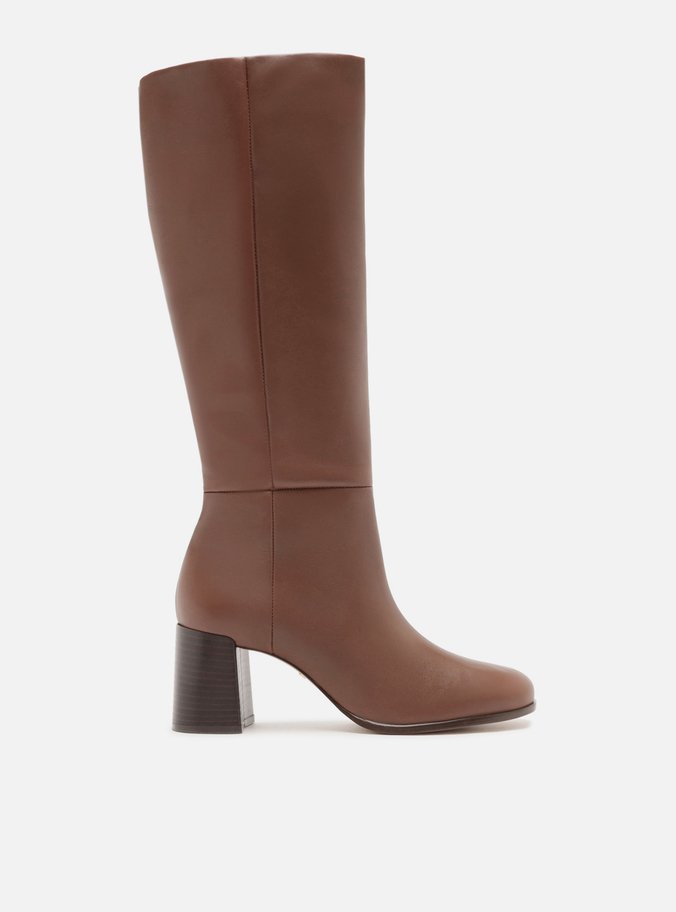 Bota Marrom Couro Cano Longo Montaria