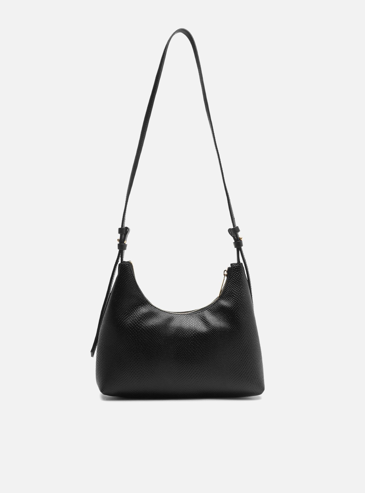 Bolsa Tiracolo Preto Pequena Texturizada — foto 3