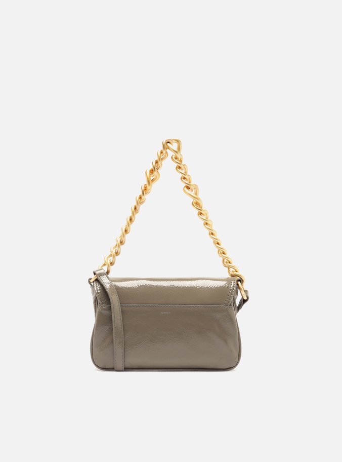 Bolsa Tiracolo Cinza Couro Amélia Pequena
