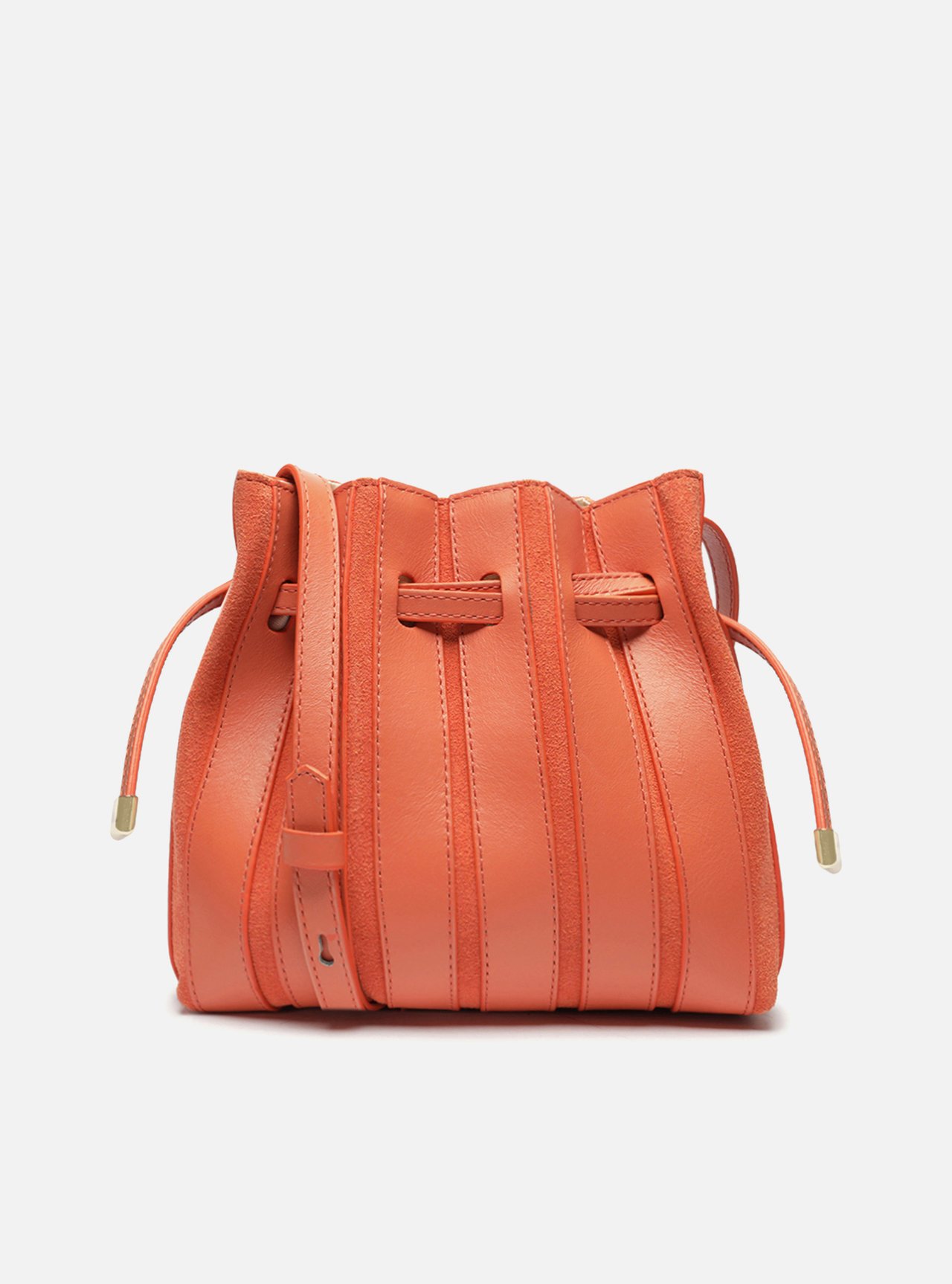 Bolsa Bucket Laranja Couro Parioli Pequena | Arezzo
