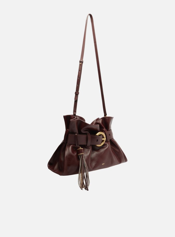 Bolsa Tiracolo Vermelha Couro Isa Média