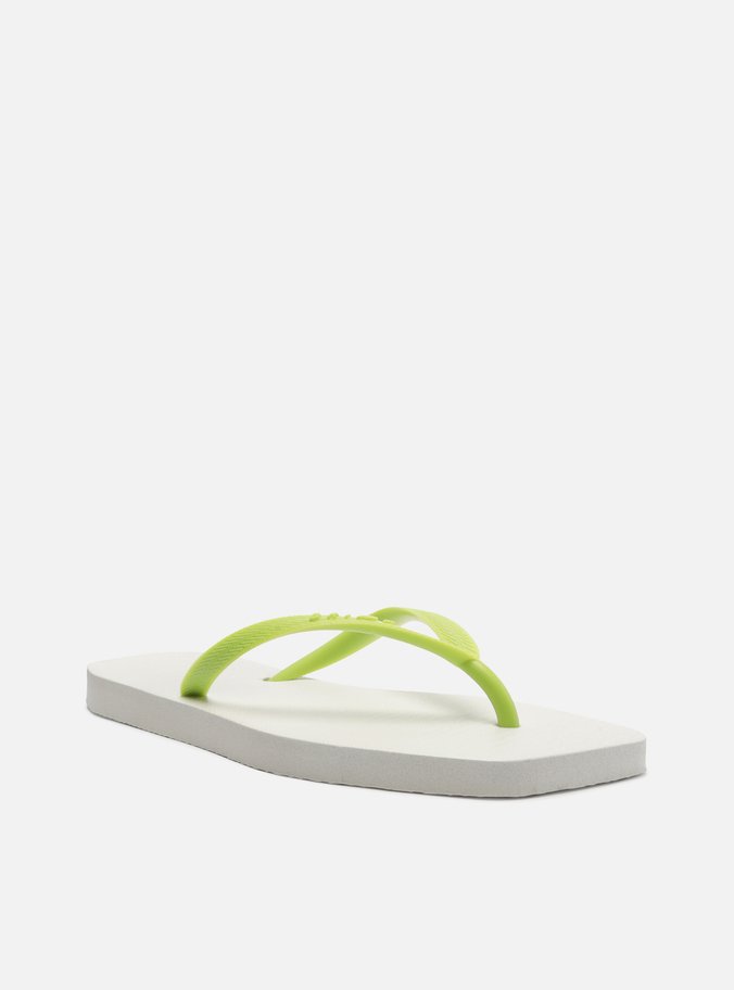 Chinelo de Dedo Multicolorido Square Tiras Verdes