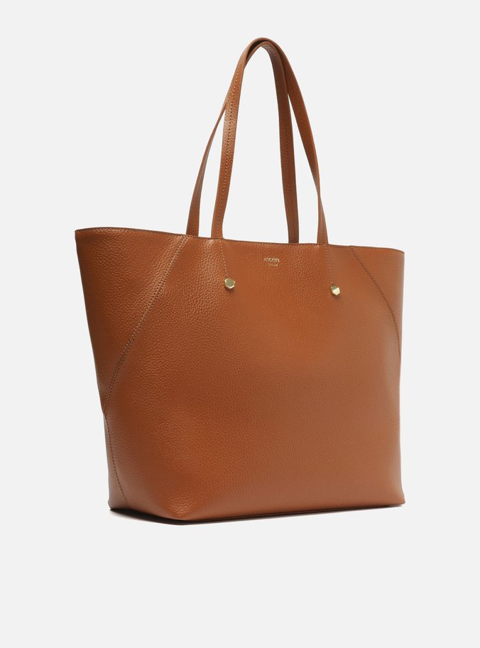 Bolsa Shopping Marrom Grande Rebites