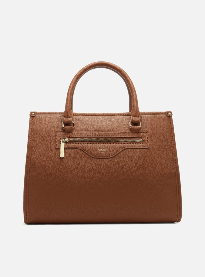 Bolsa Tote Marrom Zíper