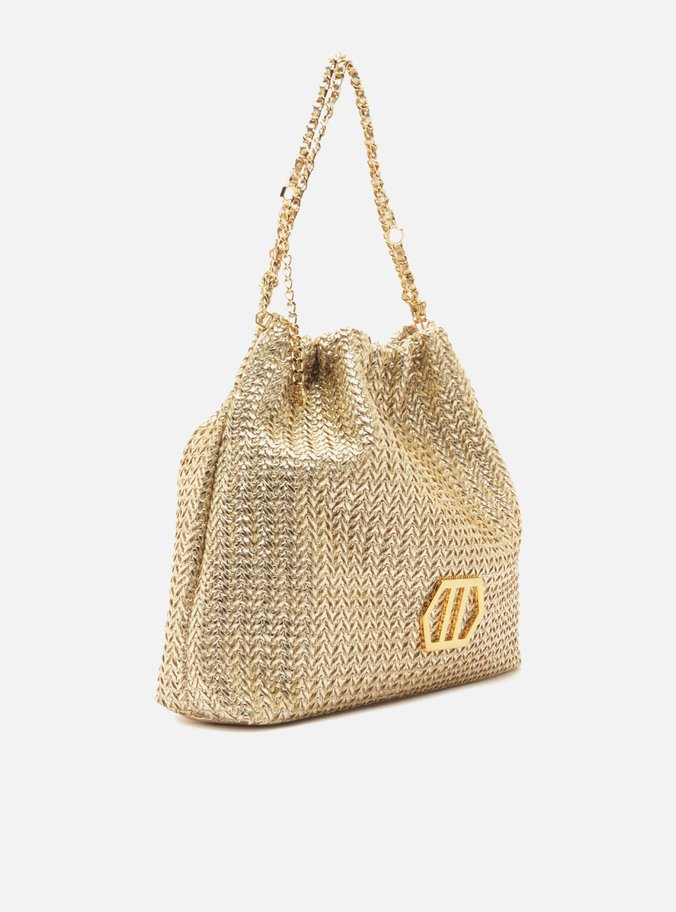 Bolsa Hobo Dourada Trama Esther Grande