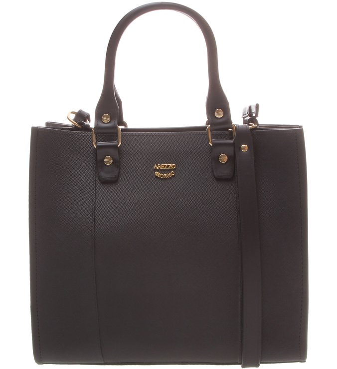 Bolsa Tote Média Caramella Preto Fosco