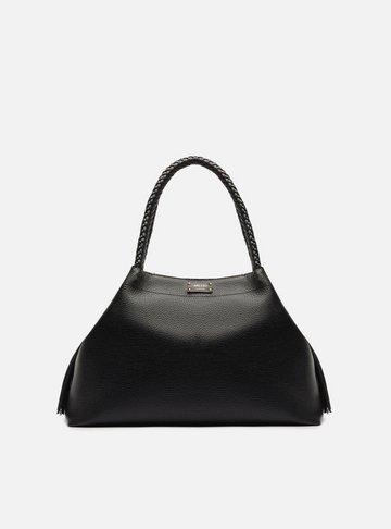 Arezzo — Bolsa Tote Preta Grande Tressê