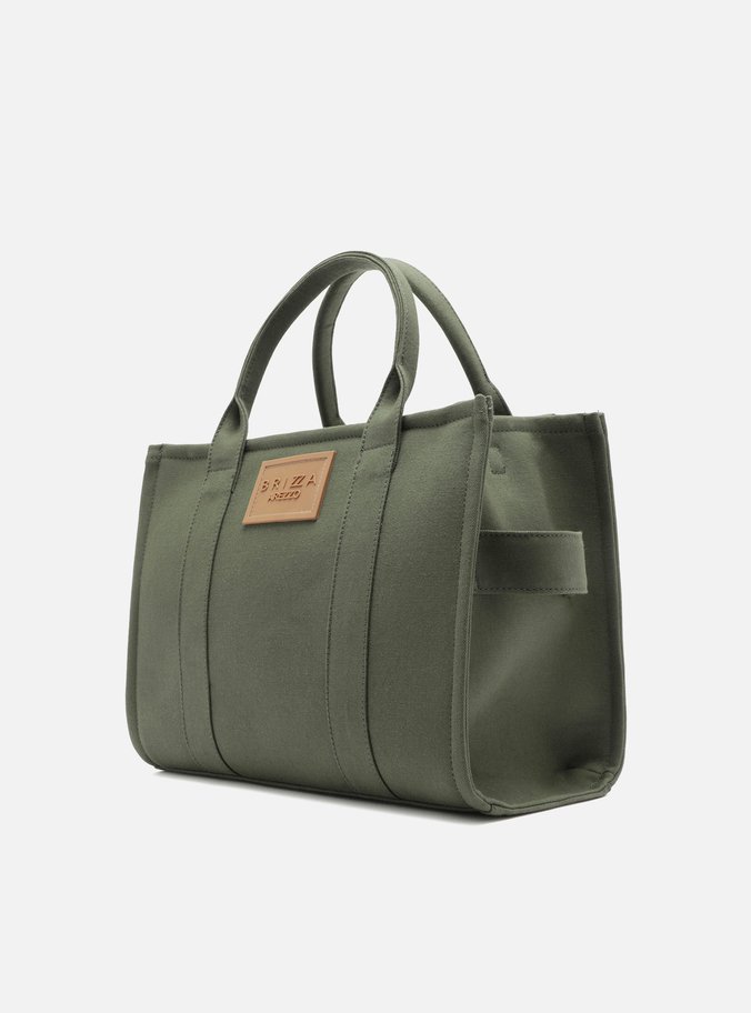 Bolsa Tote Lona Verde Militar Brizza
