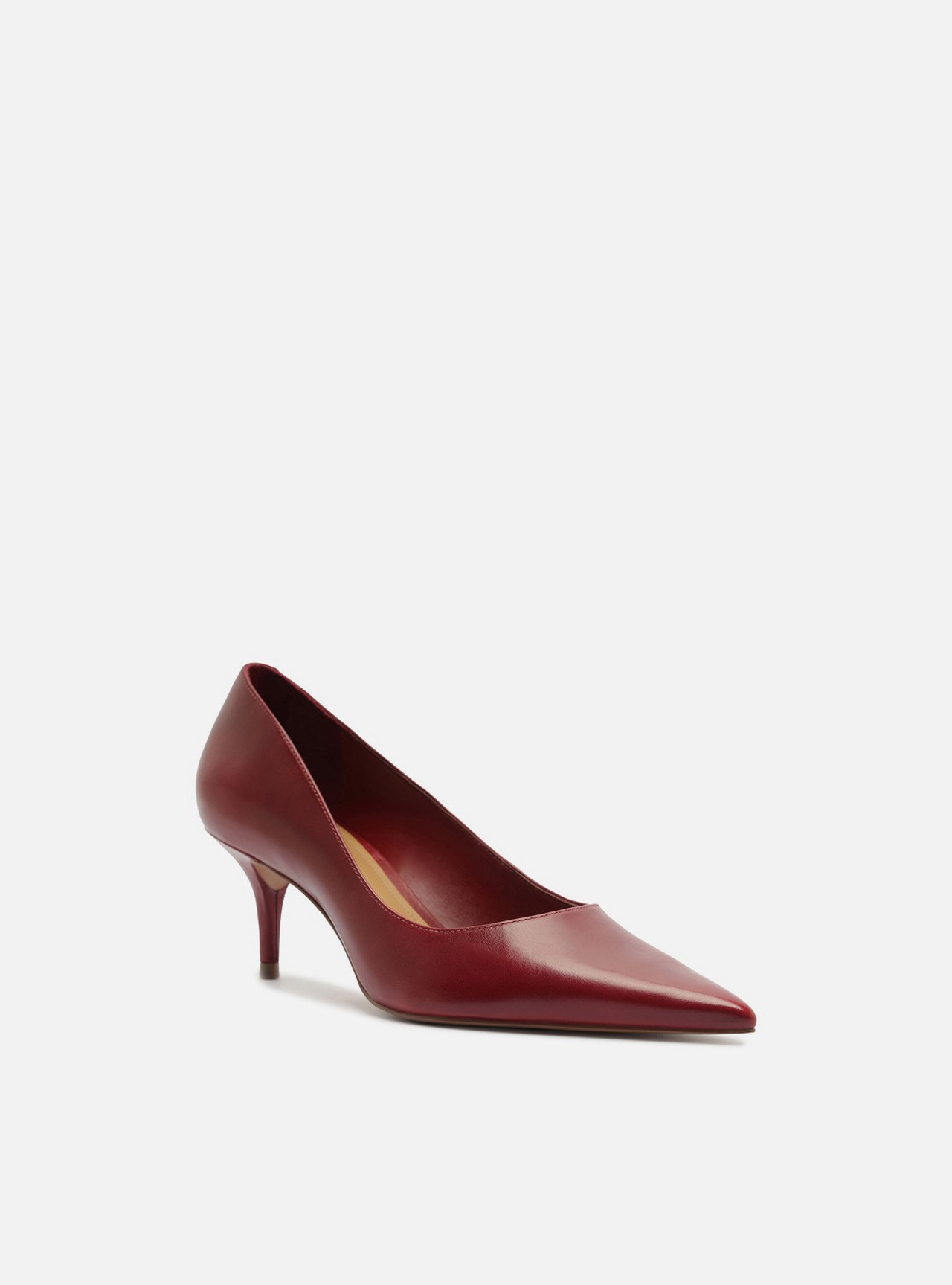 Scarpin Vermelho Couro Salto Fino — foto 2