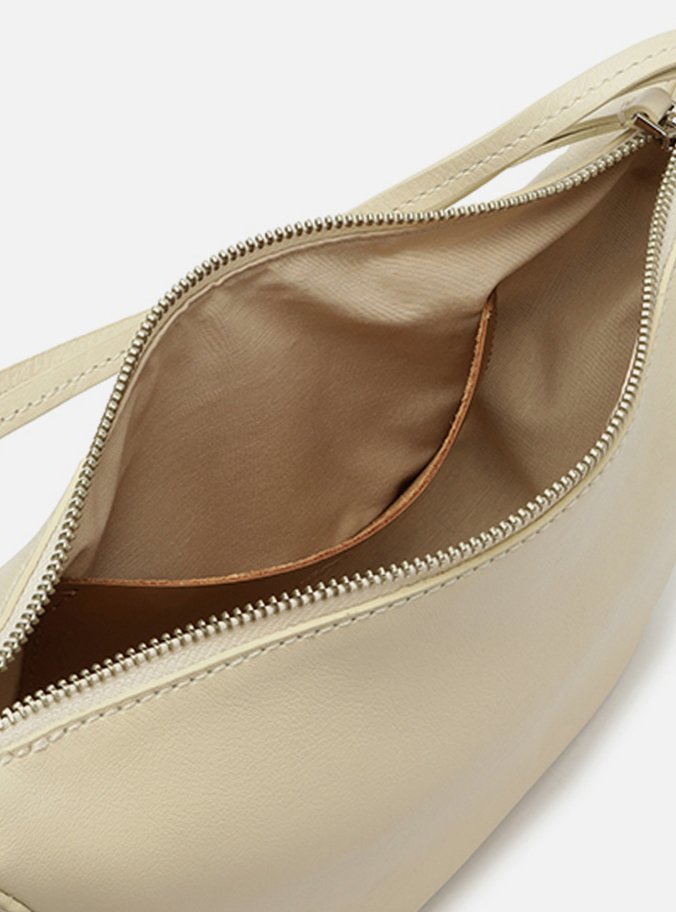 Bolsa Tiracolo Branca Couro Pequena Alças Mix