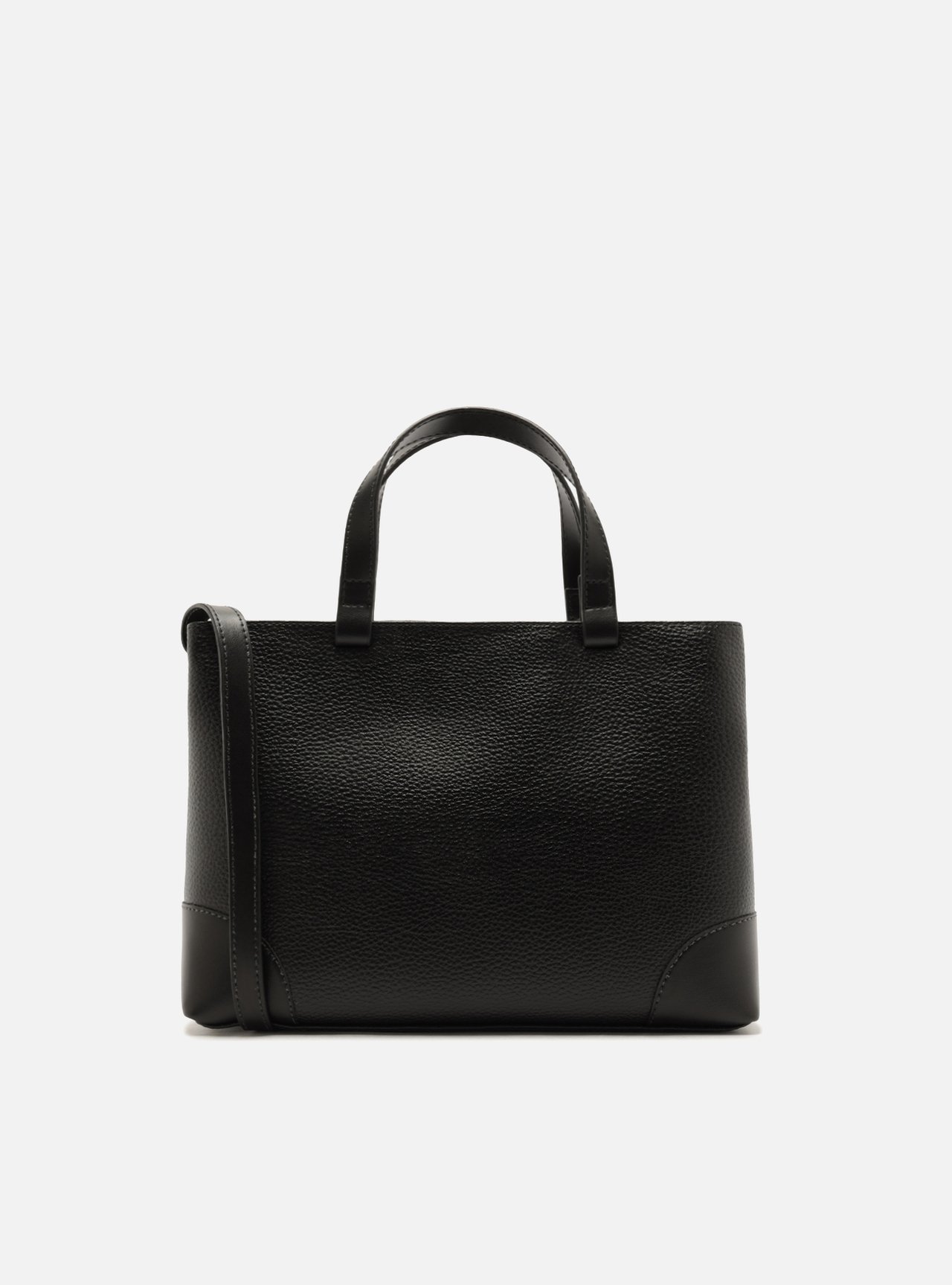 Bolsa Tote Preta Média Recortes — foto 3