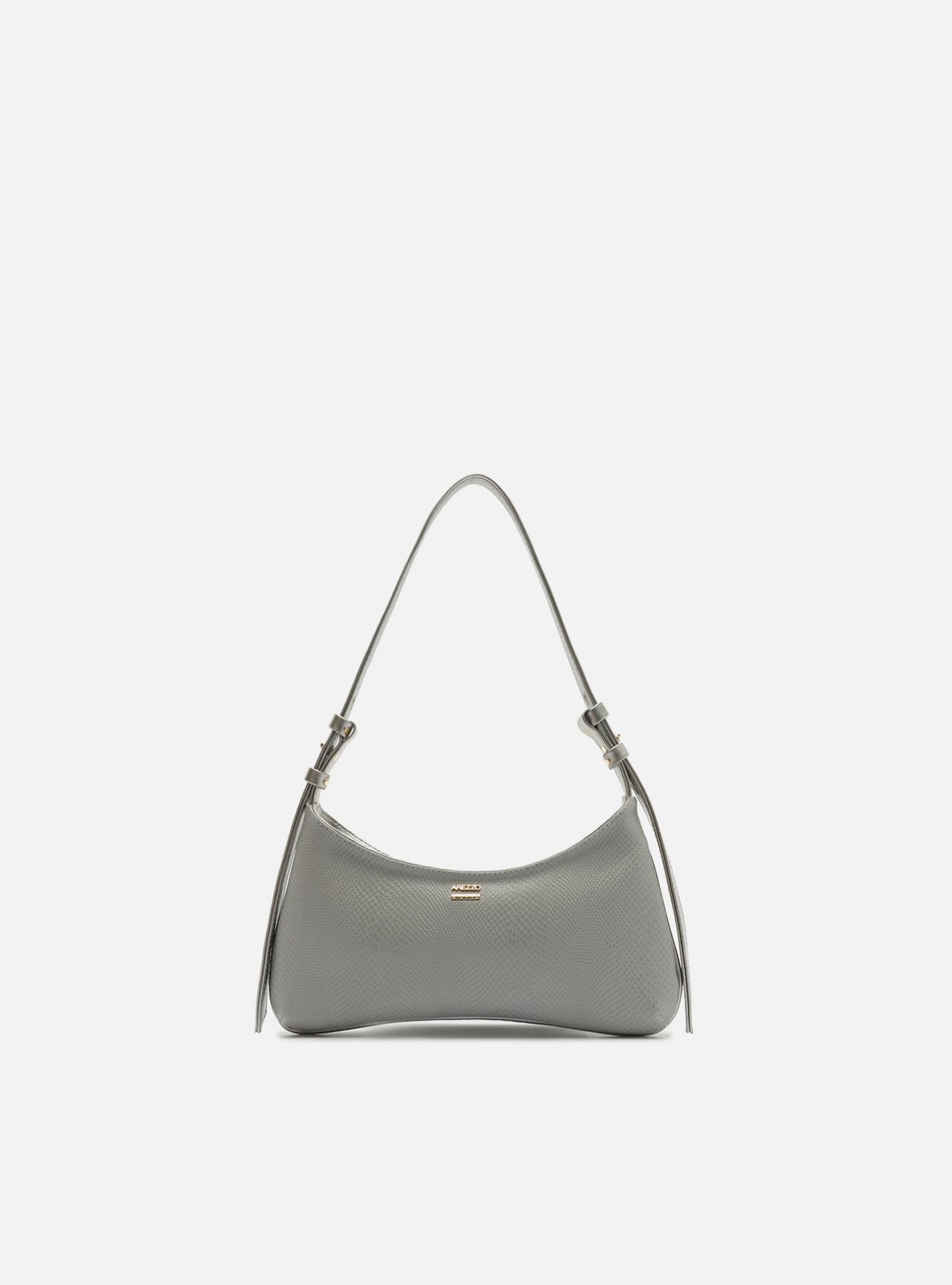 Bolsa Shoulder Cinza Pequena Snake Metais — foto 1