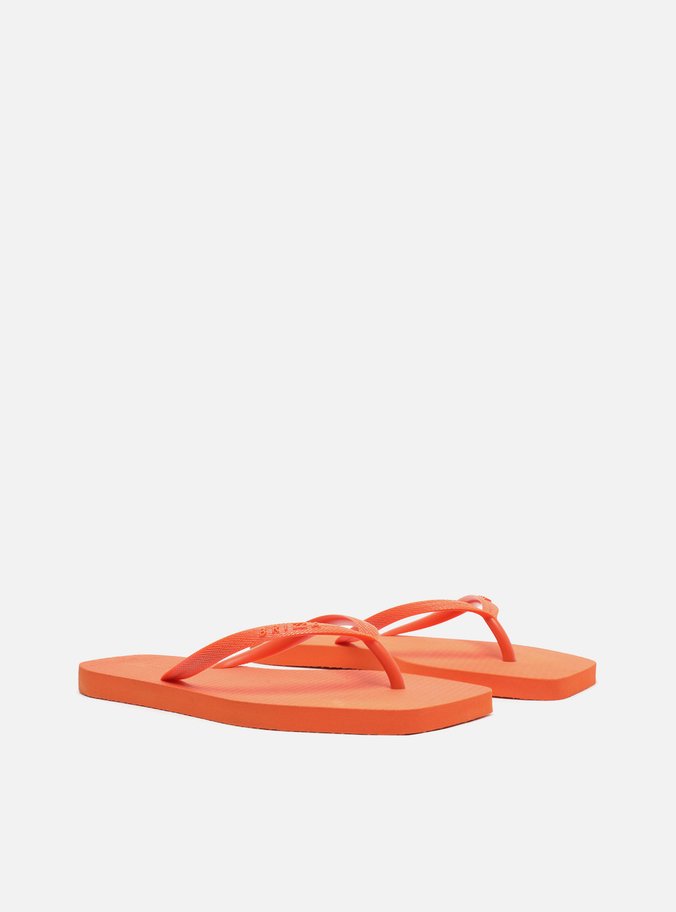 Chinelo de Dedo Laranja Básico Square Brizza