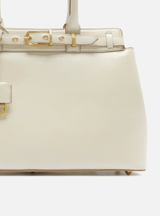 Bolsa Tote Off-White Couro Grande Bag Charm Victória