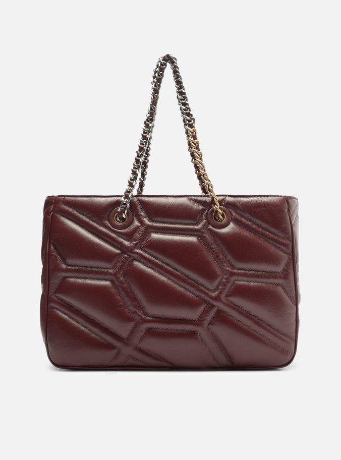 Bolsa Shopping Bordô Couro Emma Grande