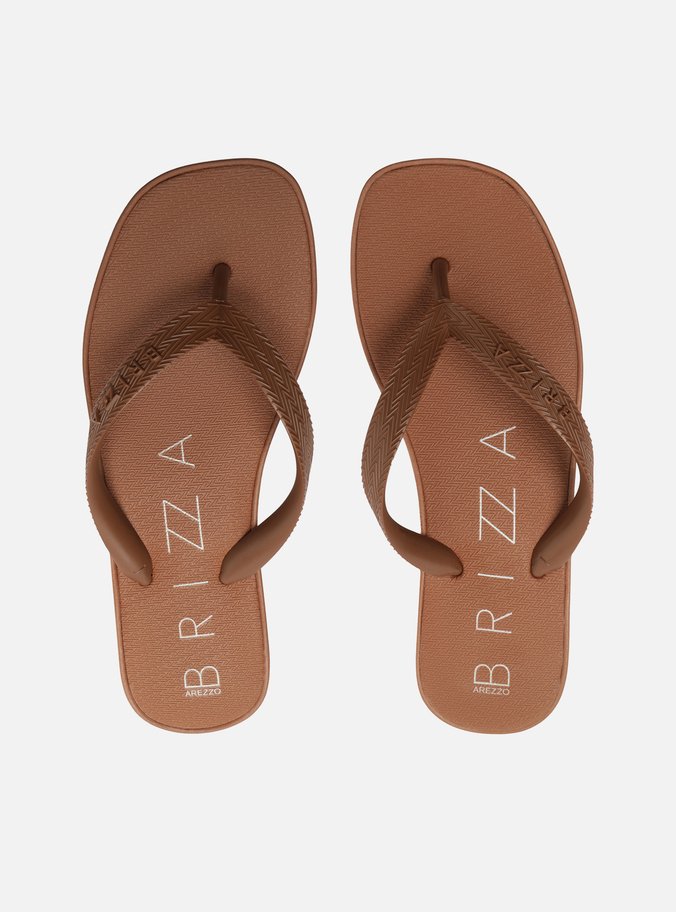 Sandália Marrom Flatform Tiras Rio