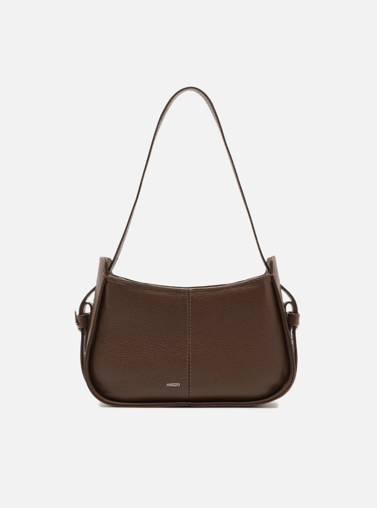 Bolsa Hobo Marrom Couro Média — foto 1