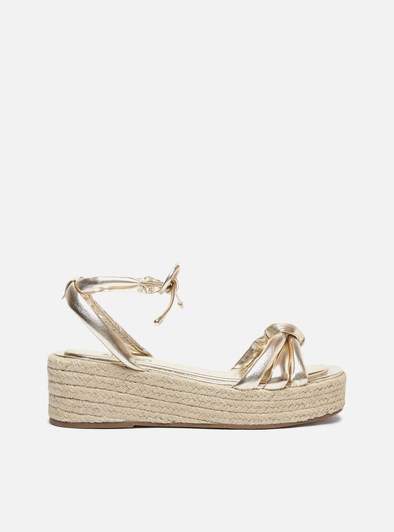 Sandália Dourada Corda Flatform Lana — foto 1