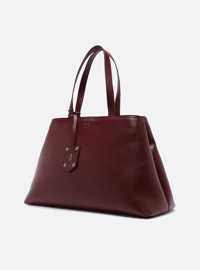 Bolsa Tote Vermelha Grande Costuras Bag Charm