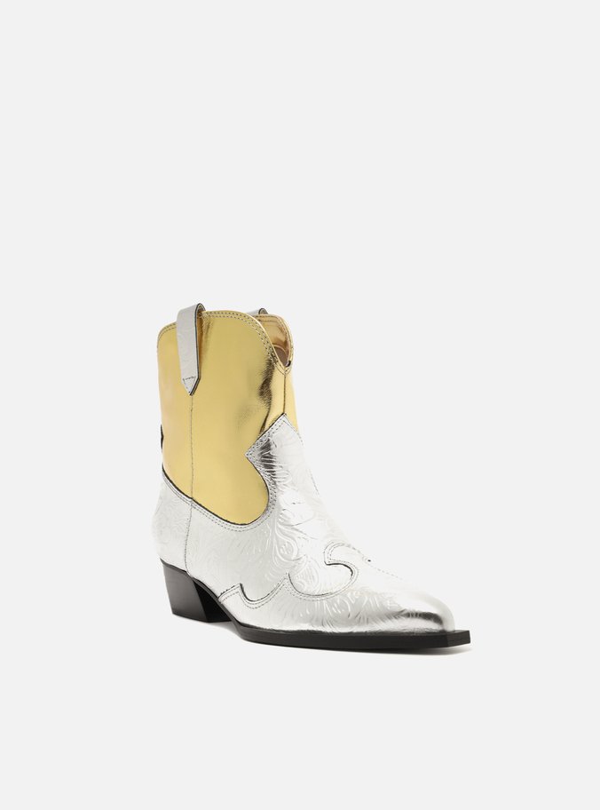 Bota Metalizada Cano curto 