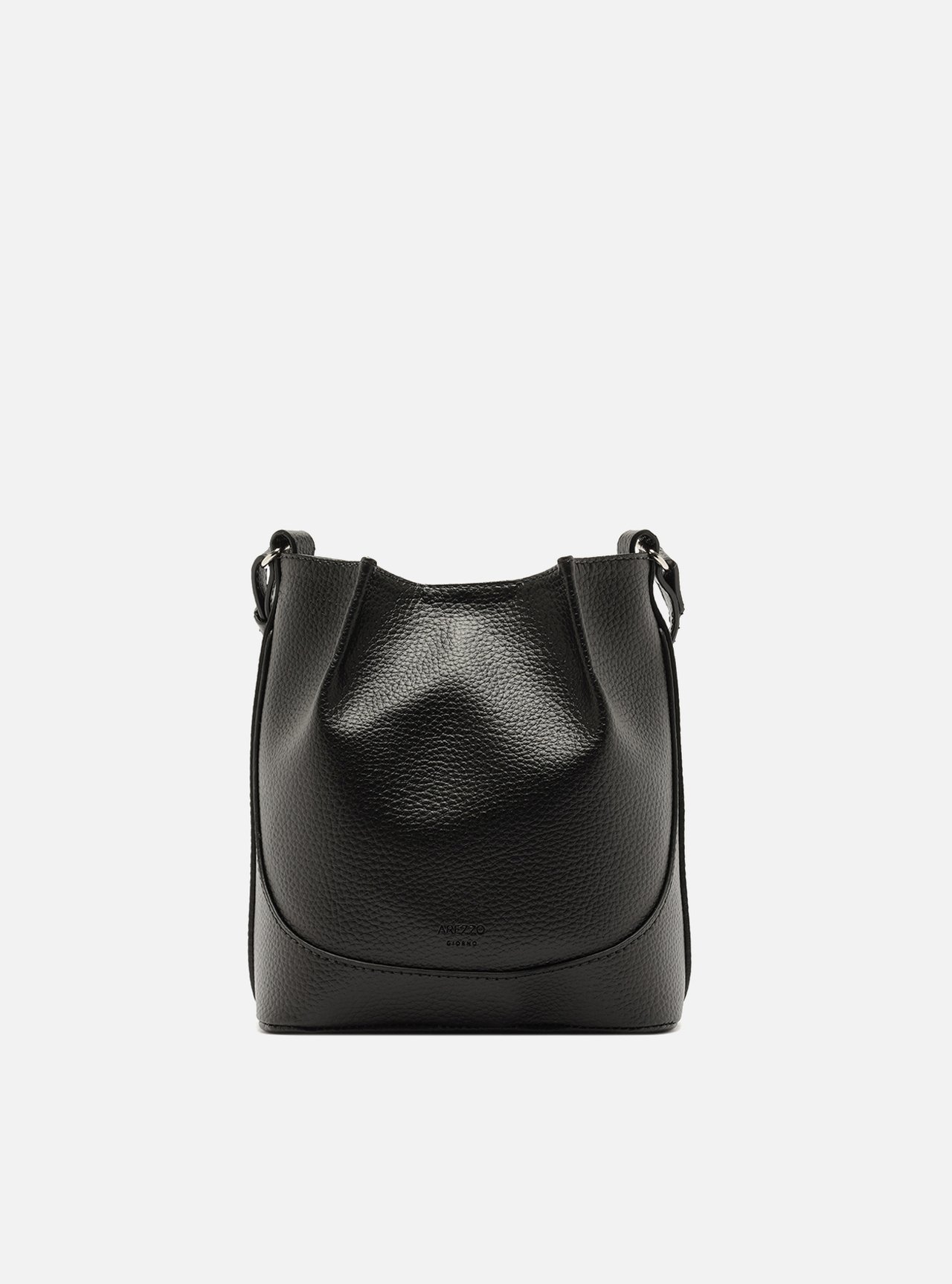 Bolsa Bucket Preta Pequena Granulada — foto 1