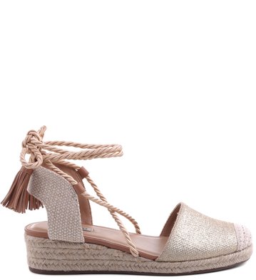 Espadrille Lona Ouro