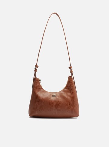 Arezzo — Bolsa Tiracolo Marrom Pequena Texturizada