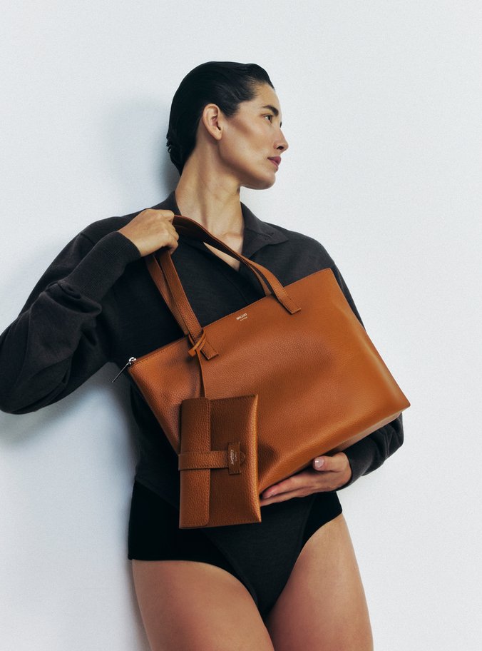 Bolsa Shopping Marrom Mercato Grande