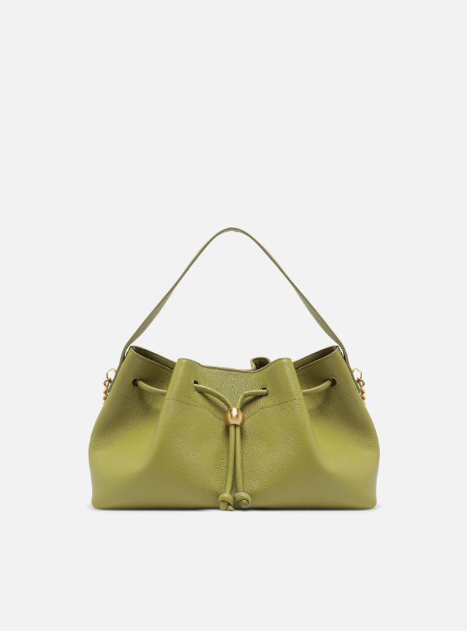Bolsa Bucket Verde Couro Média Knot