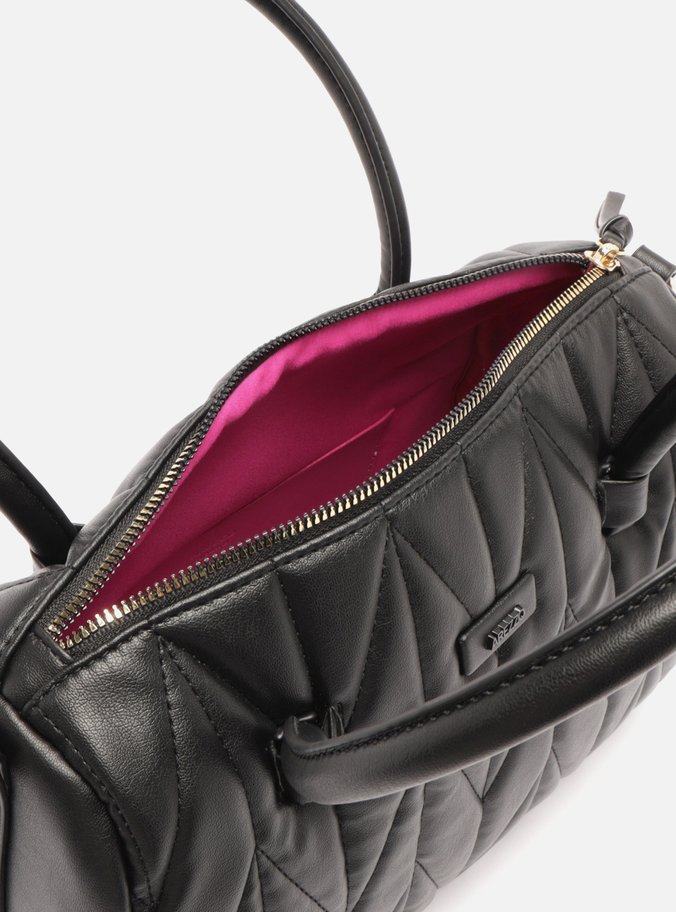 Bolsa Tiracolo Preta Matelassê Média