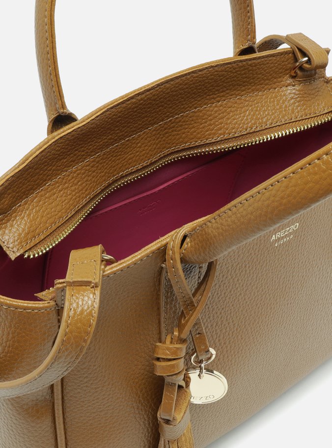 Bolsa Tote Marrom Grande Charm Barbicacho