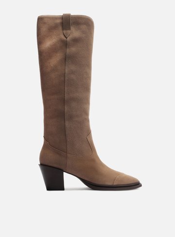 Bota Cinza Acamurçada Cano Longo Western