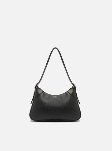 Bolsa Tiracolo Preta Pequena Detalhe Recorte