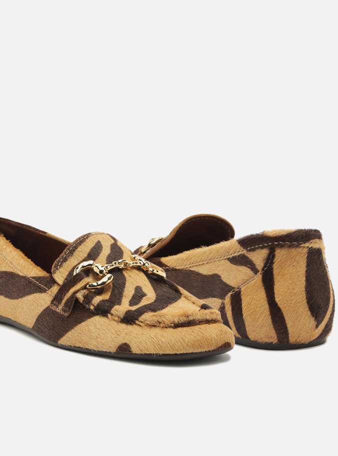 Mocassim Animal Print Bico Quadrado Bridão