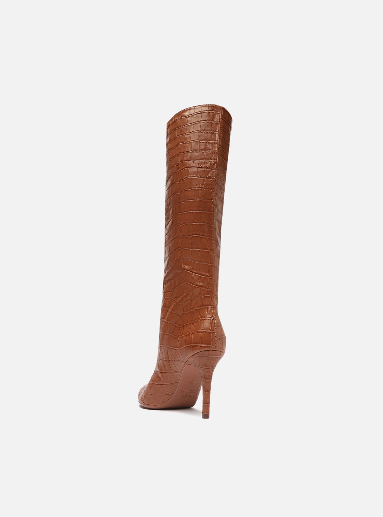 Bota Marrom Croco Cano Alto Miranda — foto 2