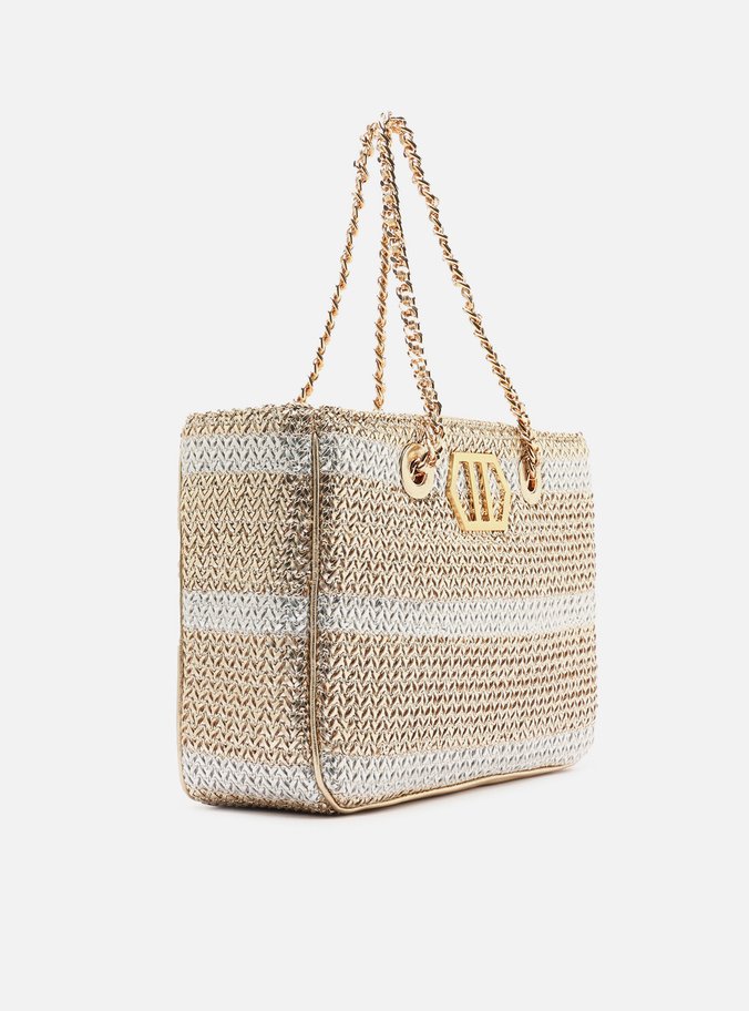 Bolsa Shopping Metalizada Trama Emma Grande