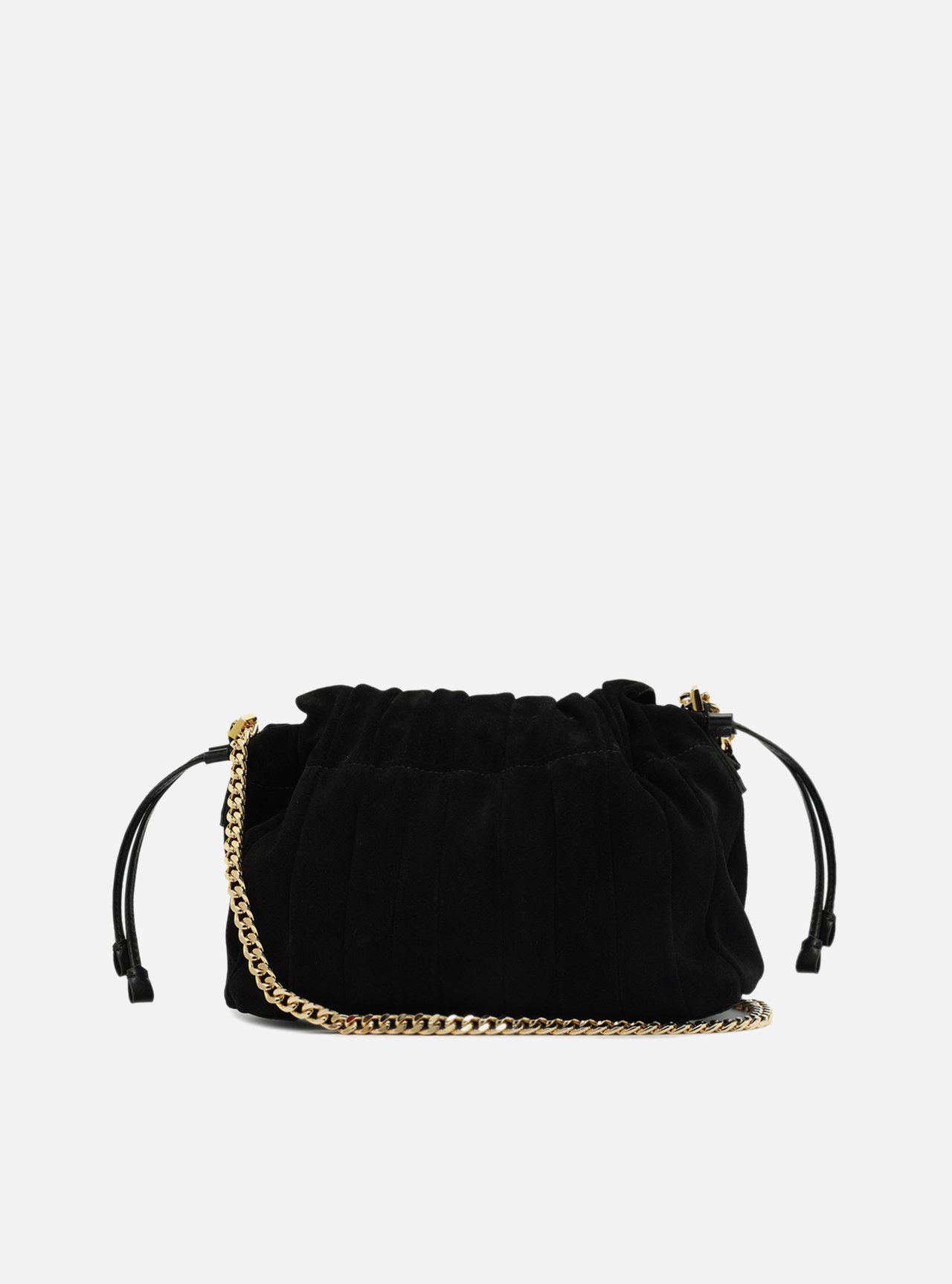 Bolsa Preta Grande Alça Dourada — foto 3