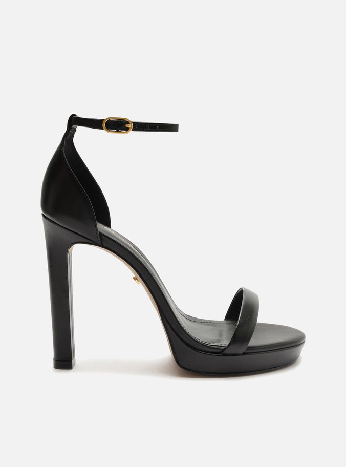 Via Scarpa SandÃ¡lia Feminina Meia Pata Via Uno Salto Grosso Preto