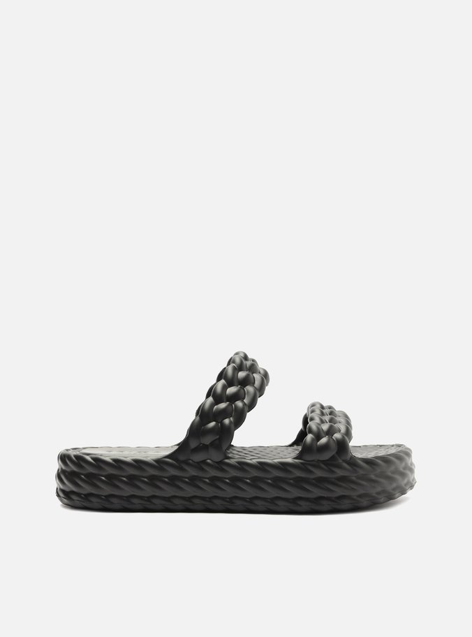 Sandália Preta Flatform Marrocos Up