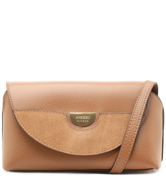 Bolsa Tiracolo Bege Liz Pequena Pale Nut