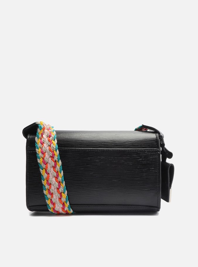 Bolsa Tiracolo Preta Couro Abraccio Pequena Color