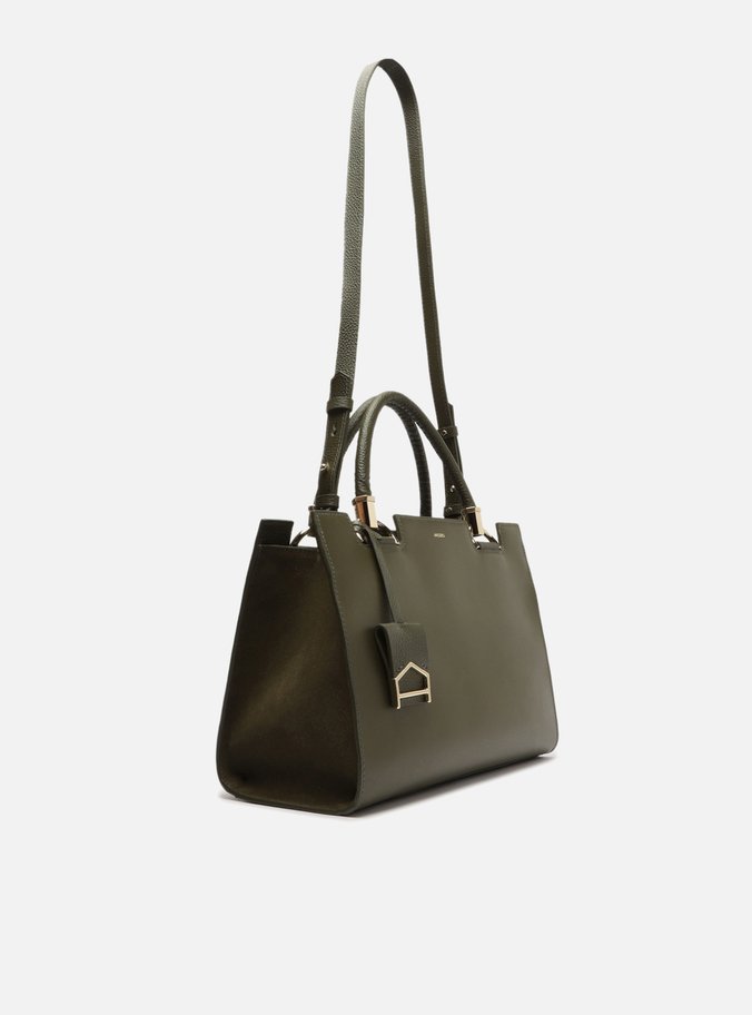 Bolsa Tote Verde Couro Abraccio Grande