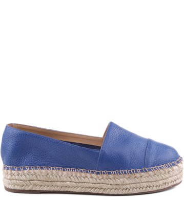 Espadrille Couro Marine