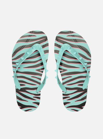Chinelo de Dedo Multicolorido Estampa Brizza Rock