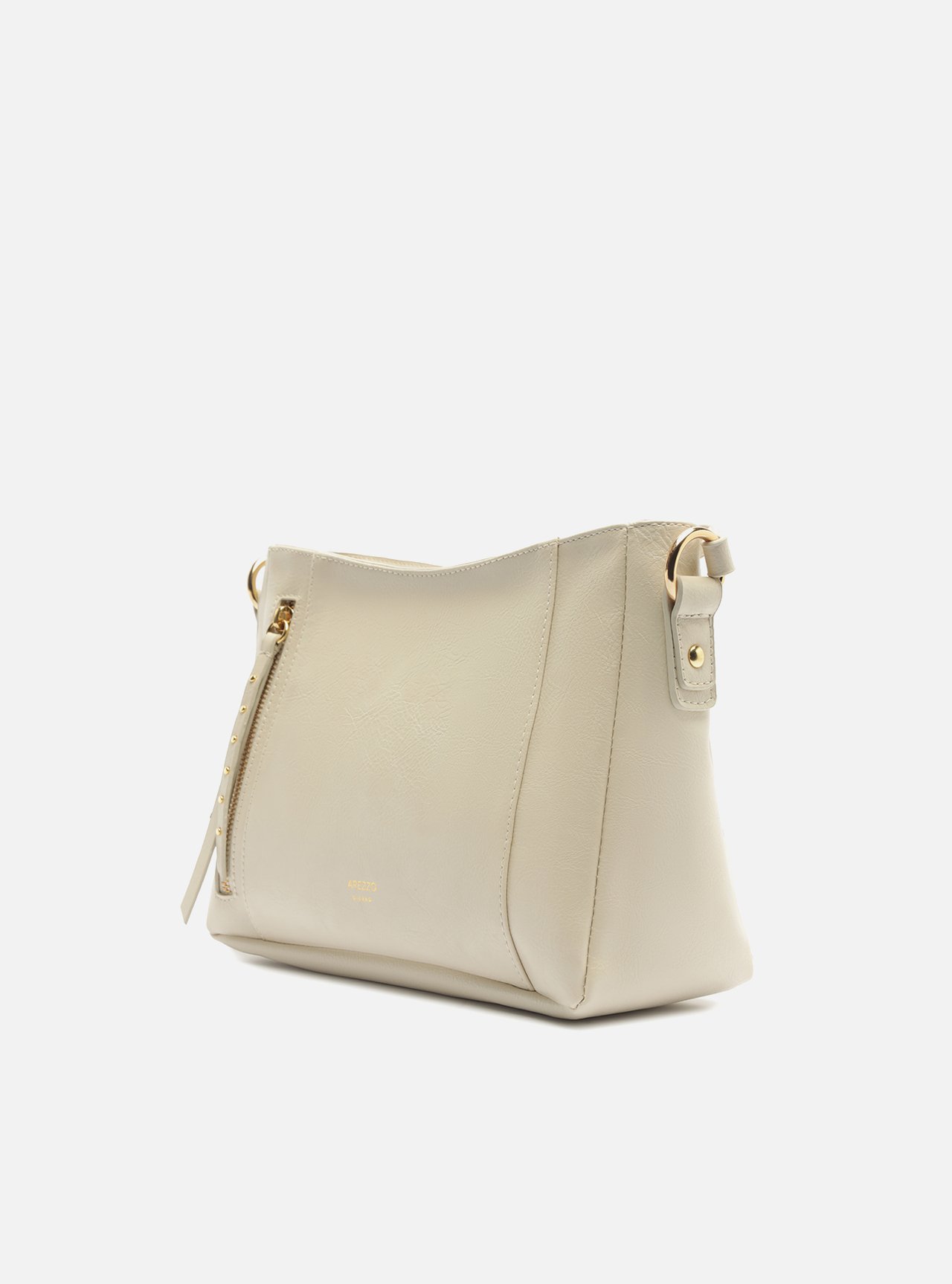 Bolsa Tiracolo Off White Média Bolso Frontal Zíper — foto 2